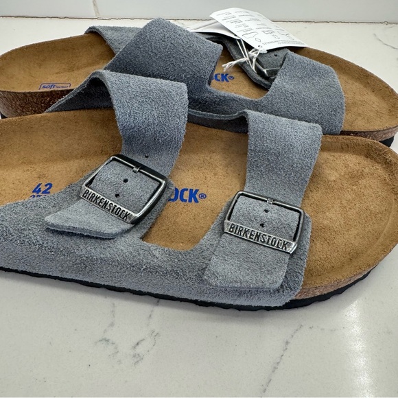 Birkenstock Basalt Gray Arizona Sandals size 42 women’s 11 Narrow soft footbed - Picture 9 of 11